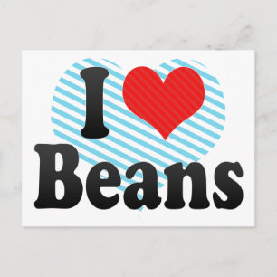 I Love Beans Postcard