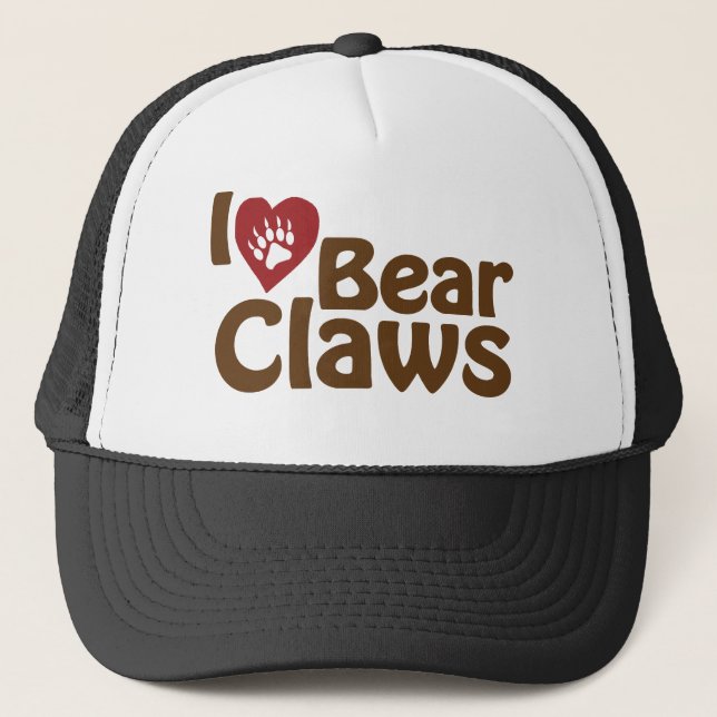 i love bear claws trucker hat (Front)
