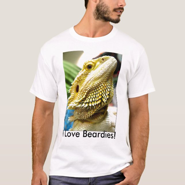I Love Beardies! t shirt (Front)
