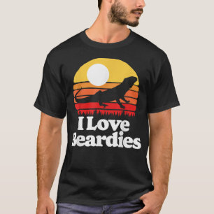 I Love Beardies Vintage Pet Bearded Dragon 80s Ret T-Shirt