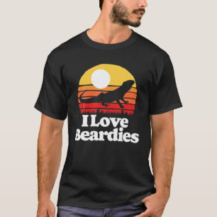 I Love Beardies Vintage Pet Bearded Dragon 80S Ret T-Shirt