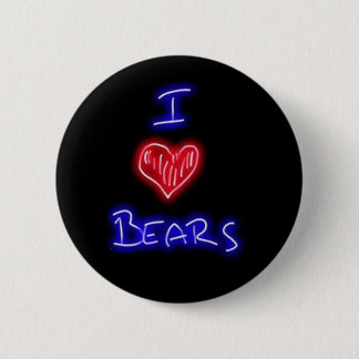 i love bears 6 cm round badge