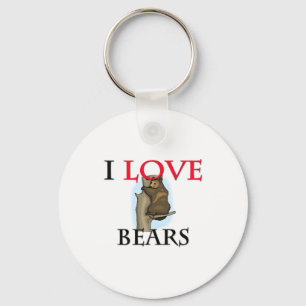 I Love Bears Key Ring