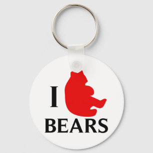 I Love Bears Key Ring