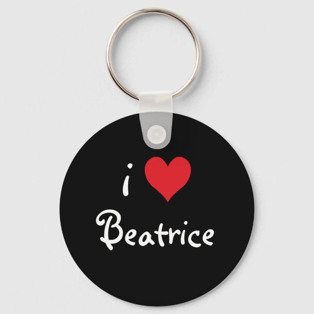 I Love Beatrice Key Ring (Front)