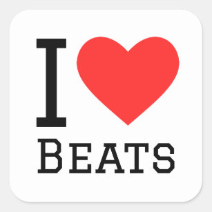 I love beats square sticker