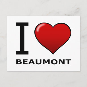 I LOVE BEAUMONT,TX - TEXAS POSTCARD