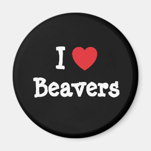 I love Beavers heart custom personalised Magnet