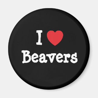 I love Beavers heart custom personalised Magnet