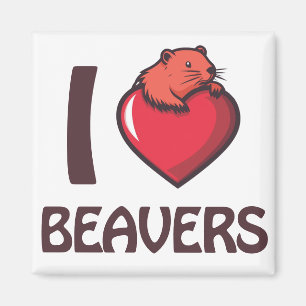 I love Beavers Magnet
