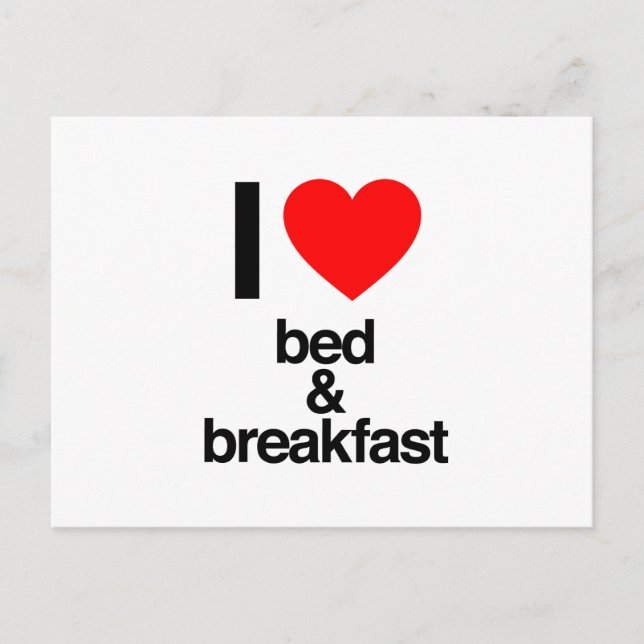 i love bed and breakfast postcard (Front)