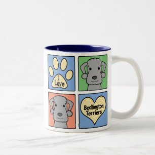 I Love Bedlington Terriers Two-Tone Coffee Mug