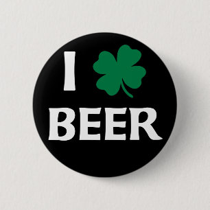 I Love Beer 6 Cm Round Badge