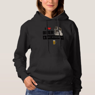 I Love Beer And My Great Pyrenees Mum Dad Dog Drin Hoodie