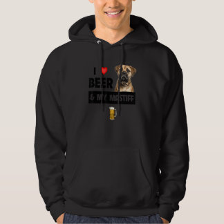 I Love Beer And My Mastiff Mum Dad Mastiff Dog Dri Hoodie