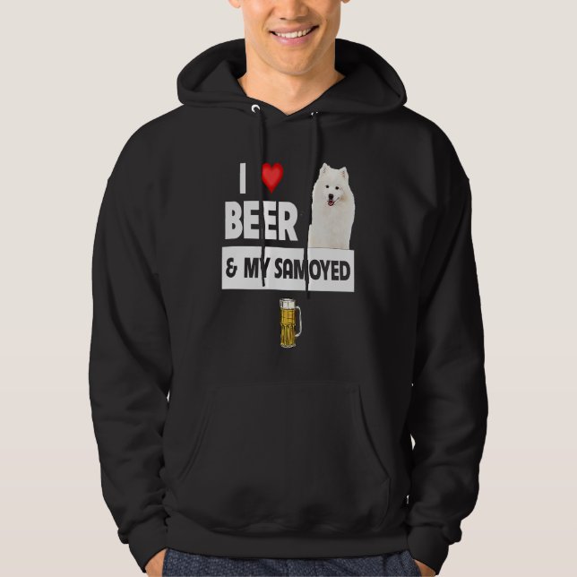 I Love Beer and My Samoyed Herding Paws Mom Dad Dr Hoodie (Front)