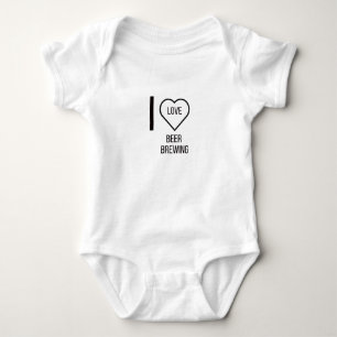 I LOVE BEER BREWING BABY BODYSUIT