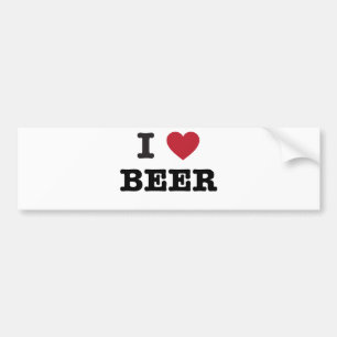 i love Beer Bumper Sticker