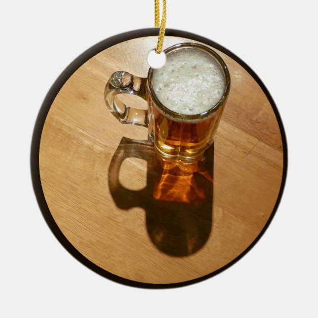 I love Beer Ceramic Tree Decoration (Front)