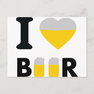 I Love beer Postcard