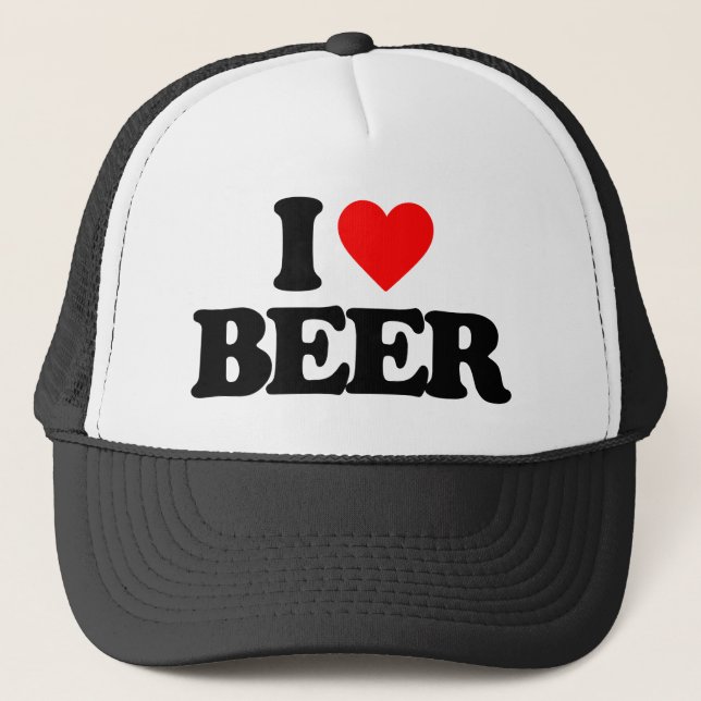 I LOVE BEER TRUCKER HAT (Front)