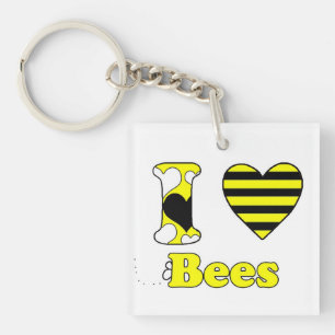 I love Bees Key Ring