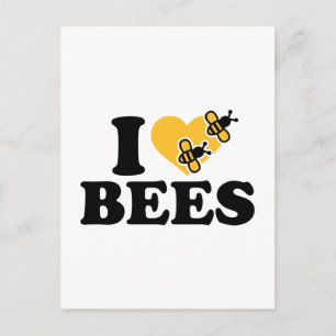 I love bees postcard