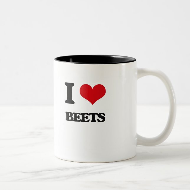 I Love Beets Two-Tone Coffee Mug (Right)