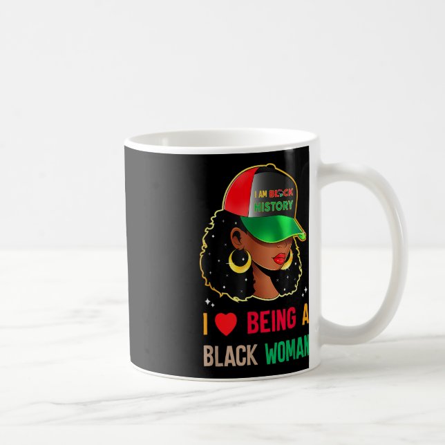 I Love Being A Black Woman Black History Month  Coffee Mug (Right)