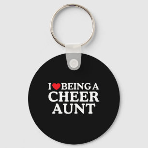 I Love Being A Cheer Aunt Cheerleading Matching Fa Key Ring