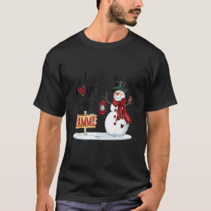 I Love Being A Gammie Snowman Christmas Cute Grand T-Shirt