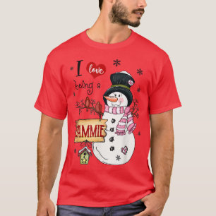 I love Being A Gammie Snowman Christmas Funny Xmas T-Shirt