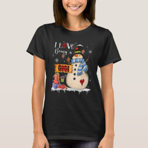 I Love Being A GiGi Snowman Xmas Santa Family Chri T-Shirt