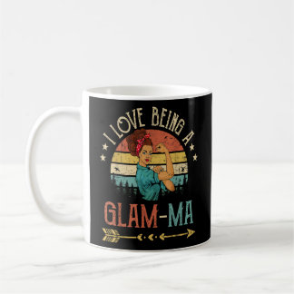 I Love Being A Glam ma Women Rosie Vintage Grandma Coffee Mug