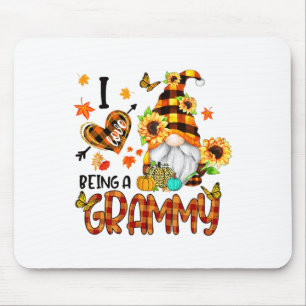 I Love Being A Grammy Fall Gnome Autumn Thanksgivi Mouse Mat