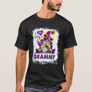 I Love Being A Grammy Purple Gnome Sunflower Peace T-Shirt