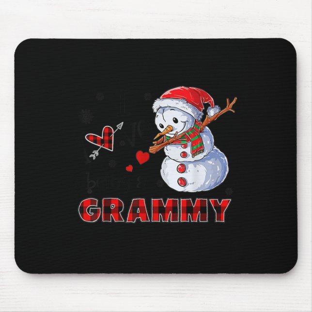 I Love Being A Grammy Snowman Dab Christmas 2020  Mouse Mat (Front)