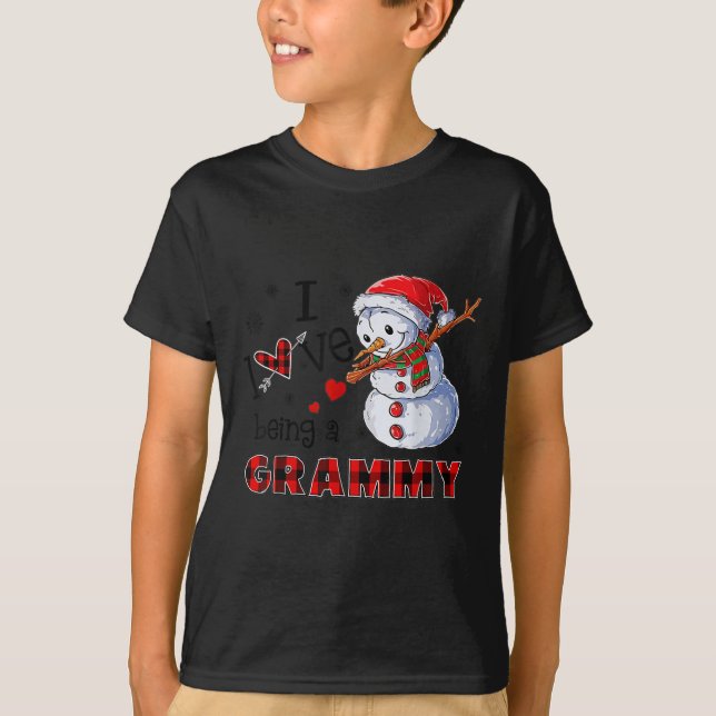 I Love Being A Grammy Snowman Dab Christmas 2020  T-Shirt (Front)