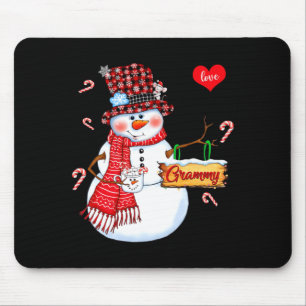 I Love Being A Grammy Snowman Xmas Happy New Merry Mouse Mat