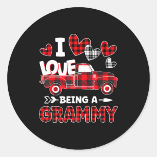 I love being a grammy valentine mothers day classic round sticker