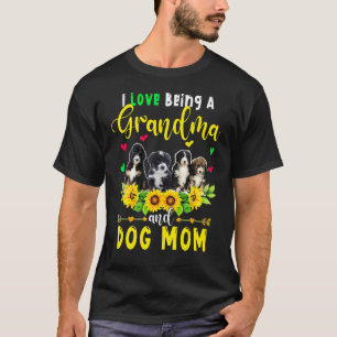 I Love Being A Grandma And Dog Mum Bernedoodle Sun T-Shirt
