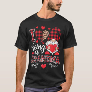 I Love Being A Grandma Gnome Matching Family Valen T-Shirt