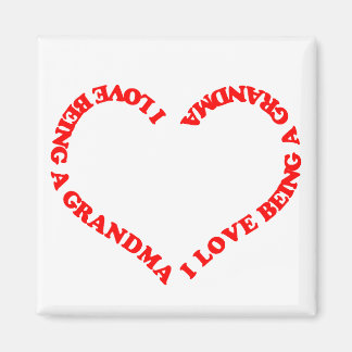 I Love Being a Grandma Red Heart Design for Nana Magnet