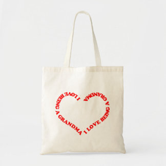 I Love Being a Grandma Red Heart Design for Nana Tote Bag