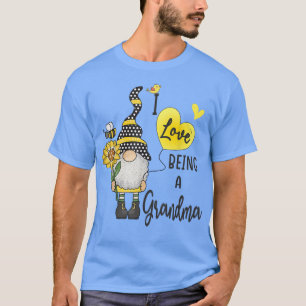 I Love Being A Grandma Sunflower And Bee Lover T-Shirt