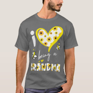 I Love Being A Grandma Sunflower Bee Mother's Day T-Shirt