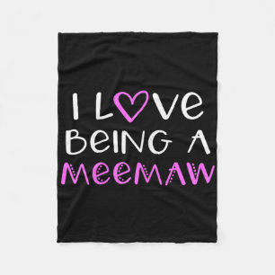 I Love Being A Meemaw Cute Cool Mee-maw Fleece Blanket