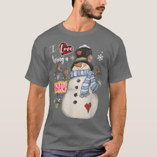 I Love Being A Memaw Snowman Grandma christmas T-Shirt