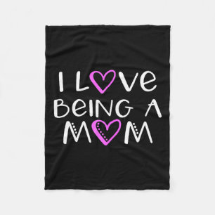 I love being a mum cute cool I love being a mum cu Fleece Blanket