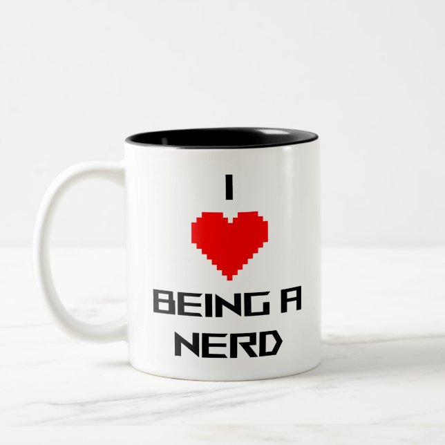 I Love Being A Nerd Two-Tone Coffee Mug (Left)